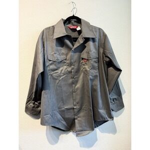 Vintage TUF-NUT Work‎ & Outdoor Button Down Shirt Cotton 16-32 Grey NWT